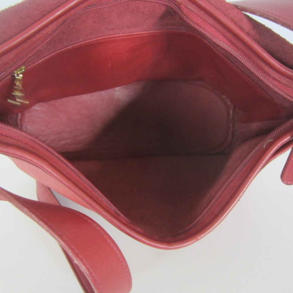 Vintage Coach Red Leather Messenger Bag 4150 USA - Picture 7 of 8